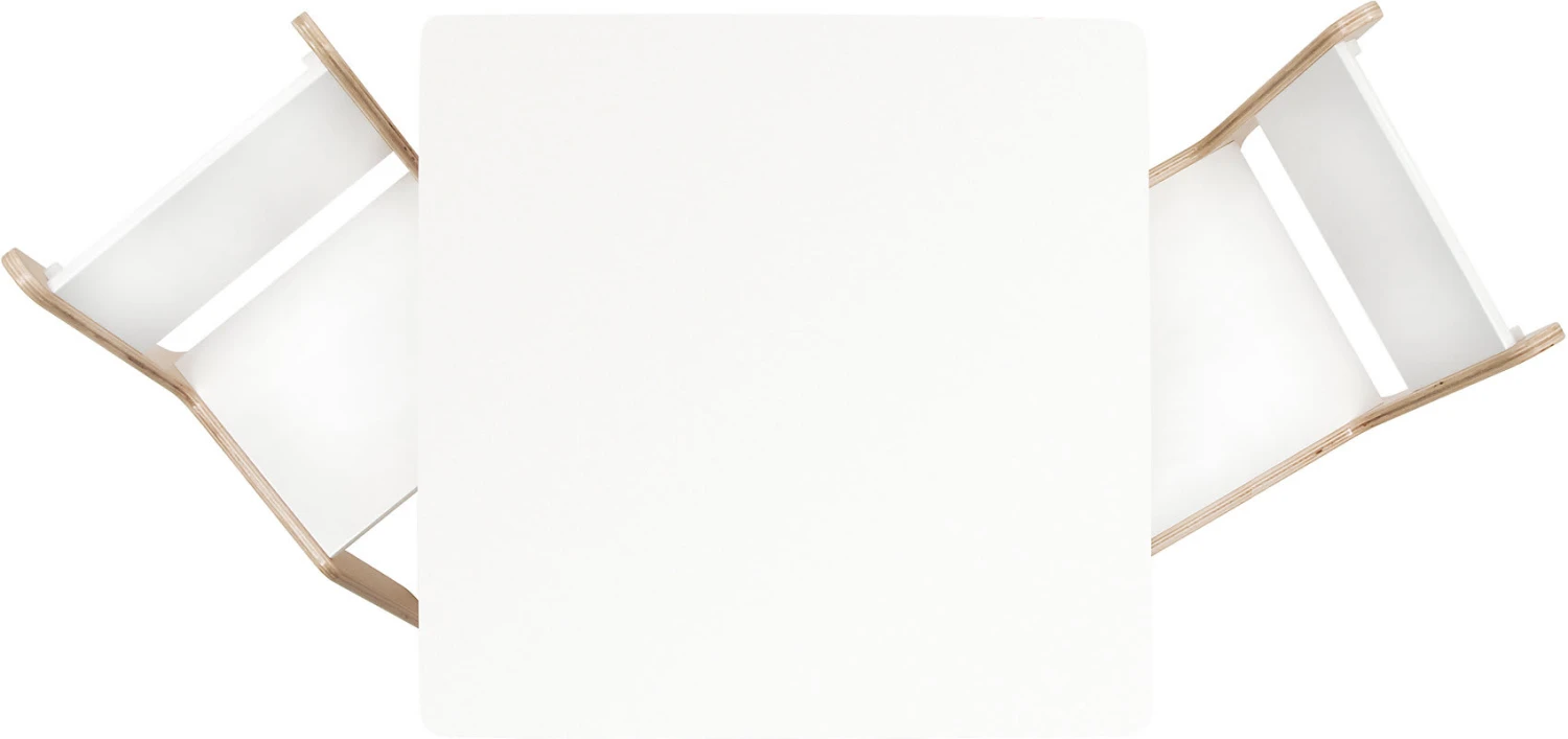 Kindersitzgruppe Aus Holz, Weiß 2 Kindersitzgruppe Aus Holz, Weiß – Bild 2