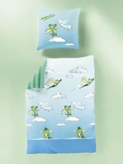 Renforcé-Bettwäsche-Set In Hellblau