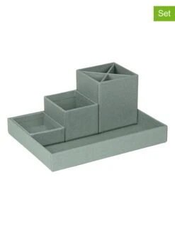 4tlg. Set: Desktop-Organizer "Lena" In Grün