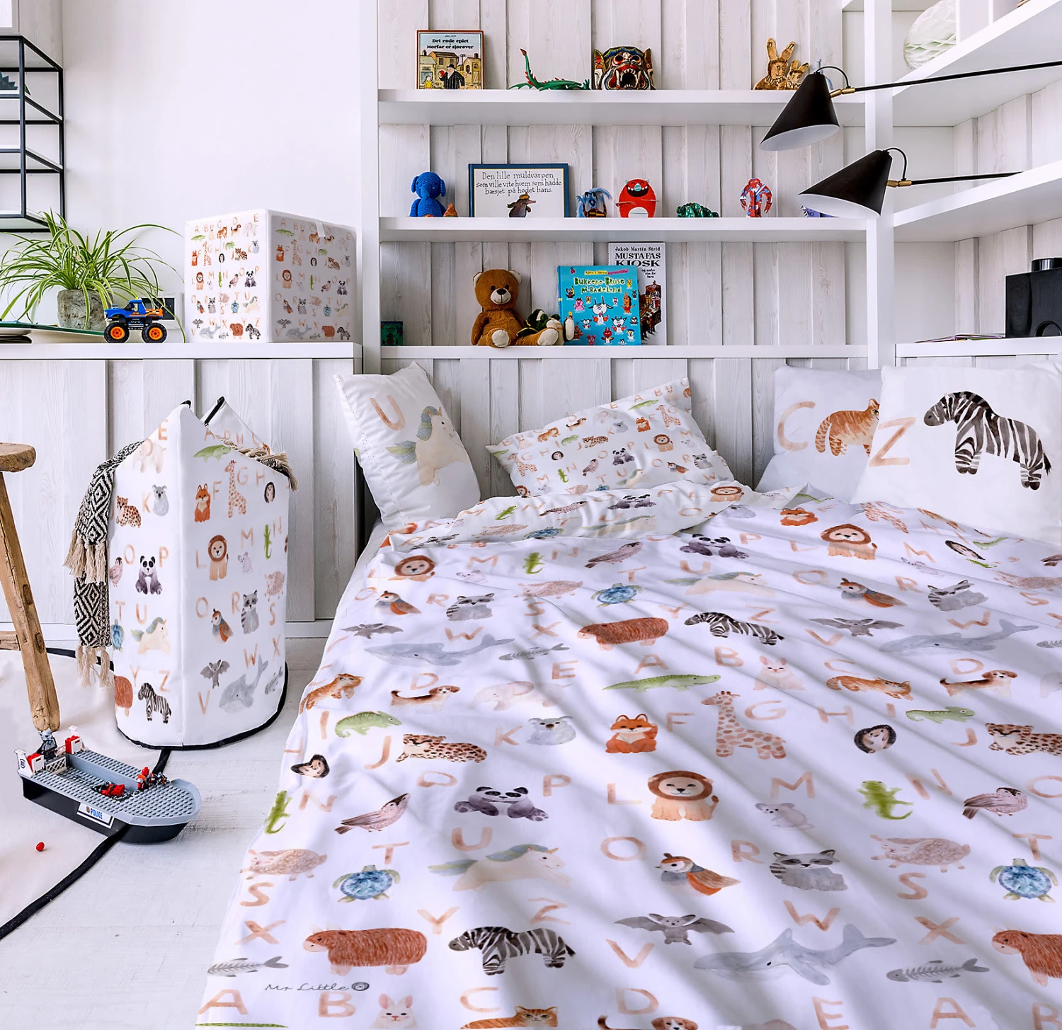 Kinderbettwäsche Aus Satin, Tier ABC, 135 X 200 + 80 X 80 Cm 2 Kinderbettwäsche Aus Satin, Tier ABC, 135 X 200 + 80 X 80 Cm – Bild 2