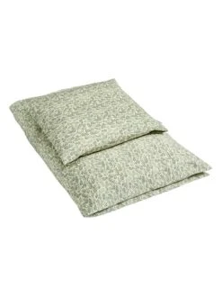 Bettwäsche-Set In Weiß/ Grün - (L)140 X (B)100 Cm