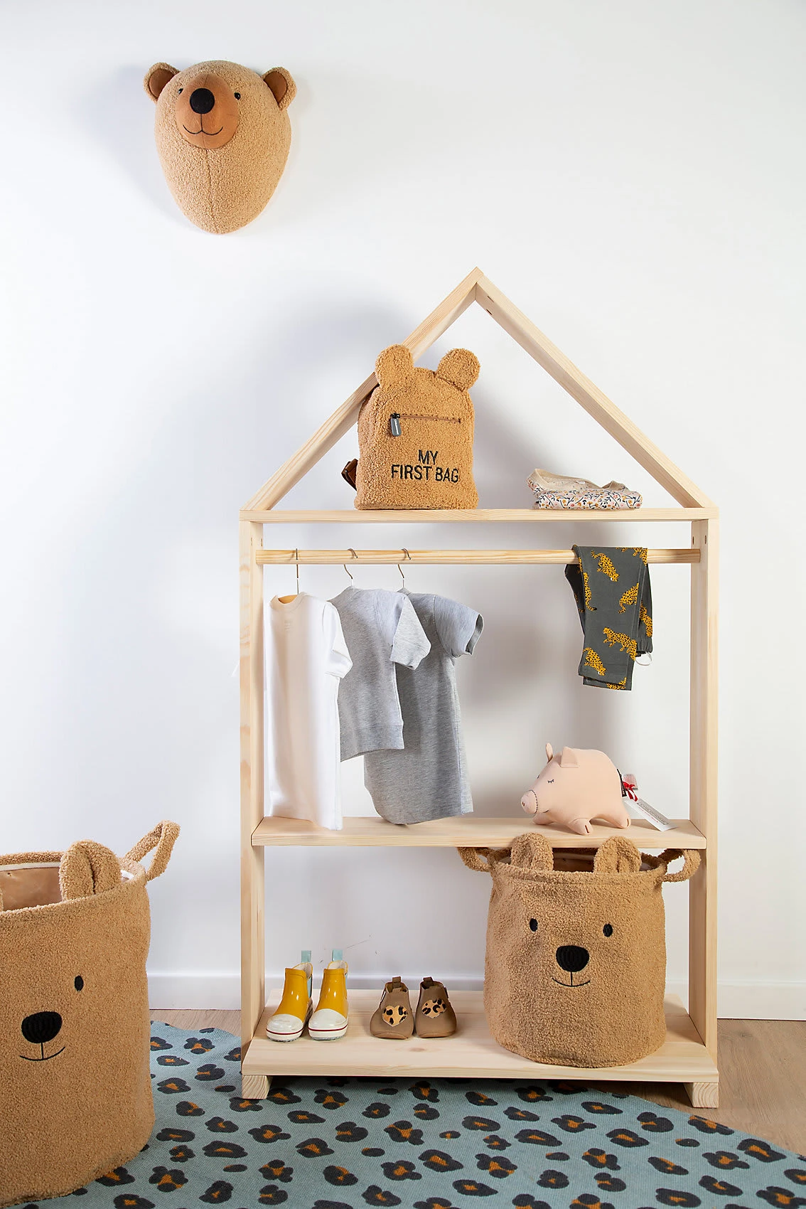 Childhome Standregal Offenes Haus + Rollen, Natur, 80 X 135 Cm 2 Childhome Standregal Offenes Haus + Rollen, Natur, 80 X 135 Cm – Bild 2