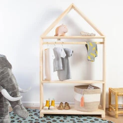 Childhome Standregal Offenes Haus + Rollen, Natur, 80 X 135 Cm 8 Childhome Standregal Offenes Haus + Rollen, Natur, 80 X 135 Cm -Kindermöbel childhome standregal offenes haus rollen natur 80 x 135 cm 3