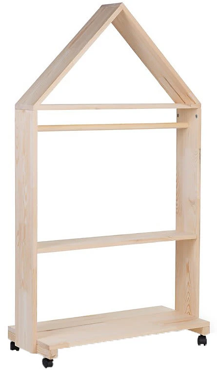 Childhome Standregal Offenes Haus + Rollen, Natur, 80 X 135 Cm 1 Childhome Standregal Offenes Haus + Rollen, Natur, 80 X 135 Cm