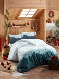 Renforcé-Bettwäsche-Set "Eyelash" In Anthrazit/ Weiß