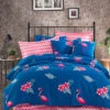 Renforcé-Bettwäsche-Set "Flemenco" In Blau/ Pink