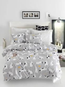 Renforcé-Bettwäsche-Set "Liana" In Grau