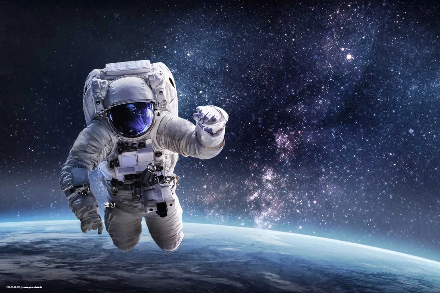 Schreibtischunterlage "Astronaut Im Weltall" In Blau (L)60 X (B)40 2 Schreibtischunterlage "Astronaut Im Weltall" In Blau (L)60 X (B)40 – Bild 2