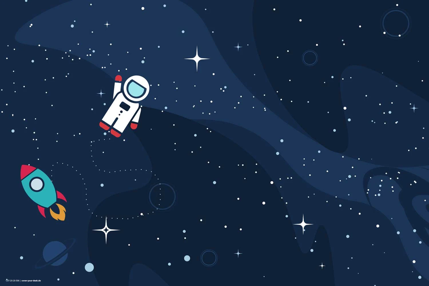 Schreibtischunterlage "Astronaut Im Weltraum Kids" (L)60 X (B)40 2 Schreibtischunterlage "Astronaut Im Weltraum Kids" (L)60 X (B)40 – Bild 2