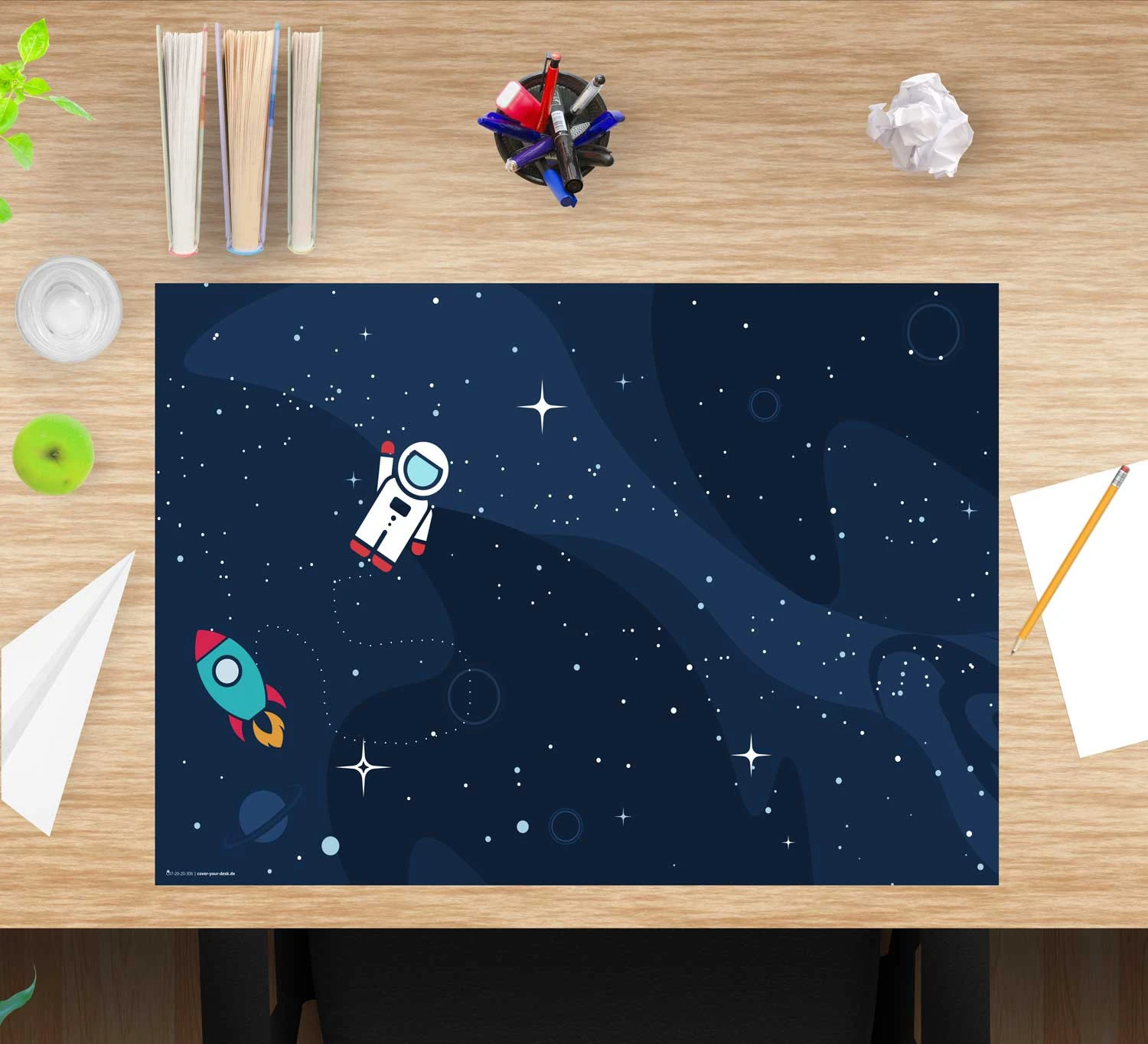 Schreibtischunterlage "Astronaut Im Weltraum Kids" (L)60 X (B)40 1 Schreibtischunterlage "Astronaut Im Weltraum Kids" (L)60 X (B)40