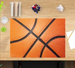 Schreibtischunterlage "Basketball Muster" In Orange (L)60 X (B)40