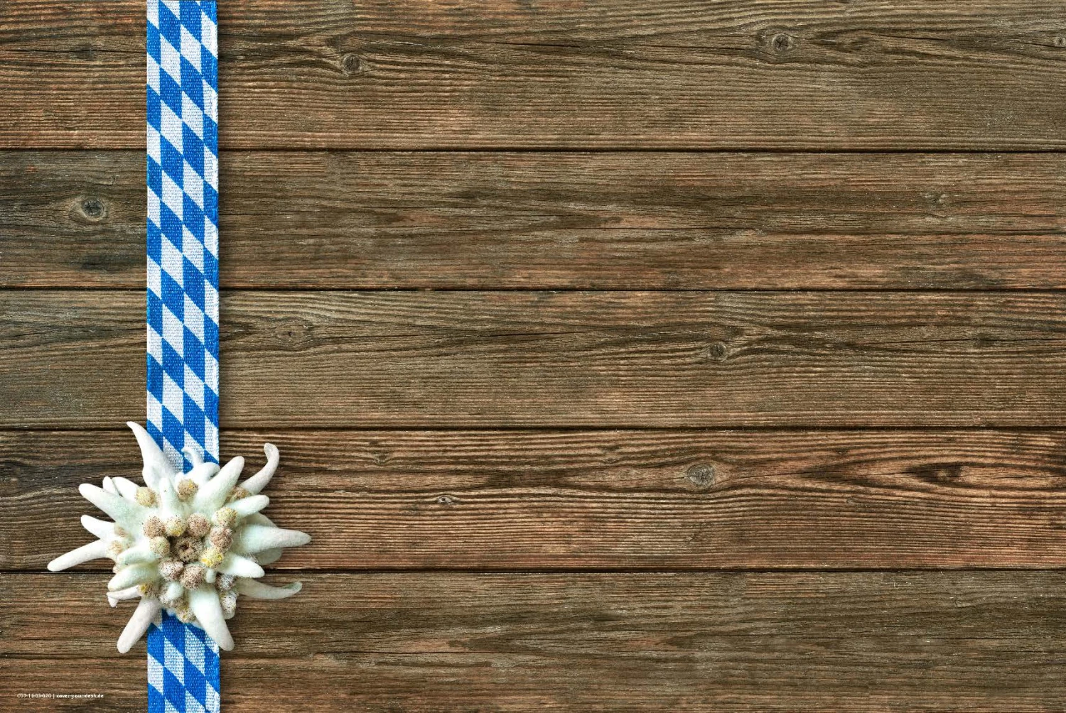 Schreibtischunterlage "Edelweiß Muster" In Braun (L)60 X (B)40 2 Schreibtischunterlage "Edelweiß Muster" In Braun (L)60 X (B)40 – Bild 2