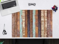 Schreibtischunterlage" Holzoptik Gestreift" In Braun (L)60 X (B)40