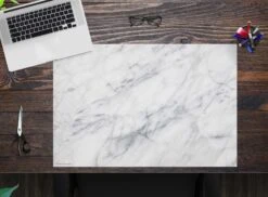 Schreibtischunterlage "Marmor Muster" In Weiß (L)60 X (B)40