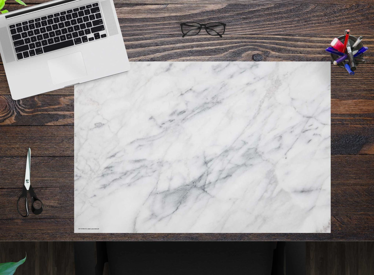 Schreibtischunterlage "Marmor Muster" In Weiß (L)60 X (B)40 1 Schreibtischunterlage "Marmor Muster" In Weiß (L)60 X (B)40