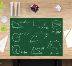 Schreibtischunterlage "Mathematik Muster" In Grün (L)60 X (B)40