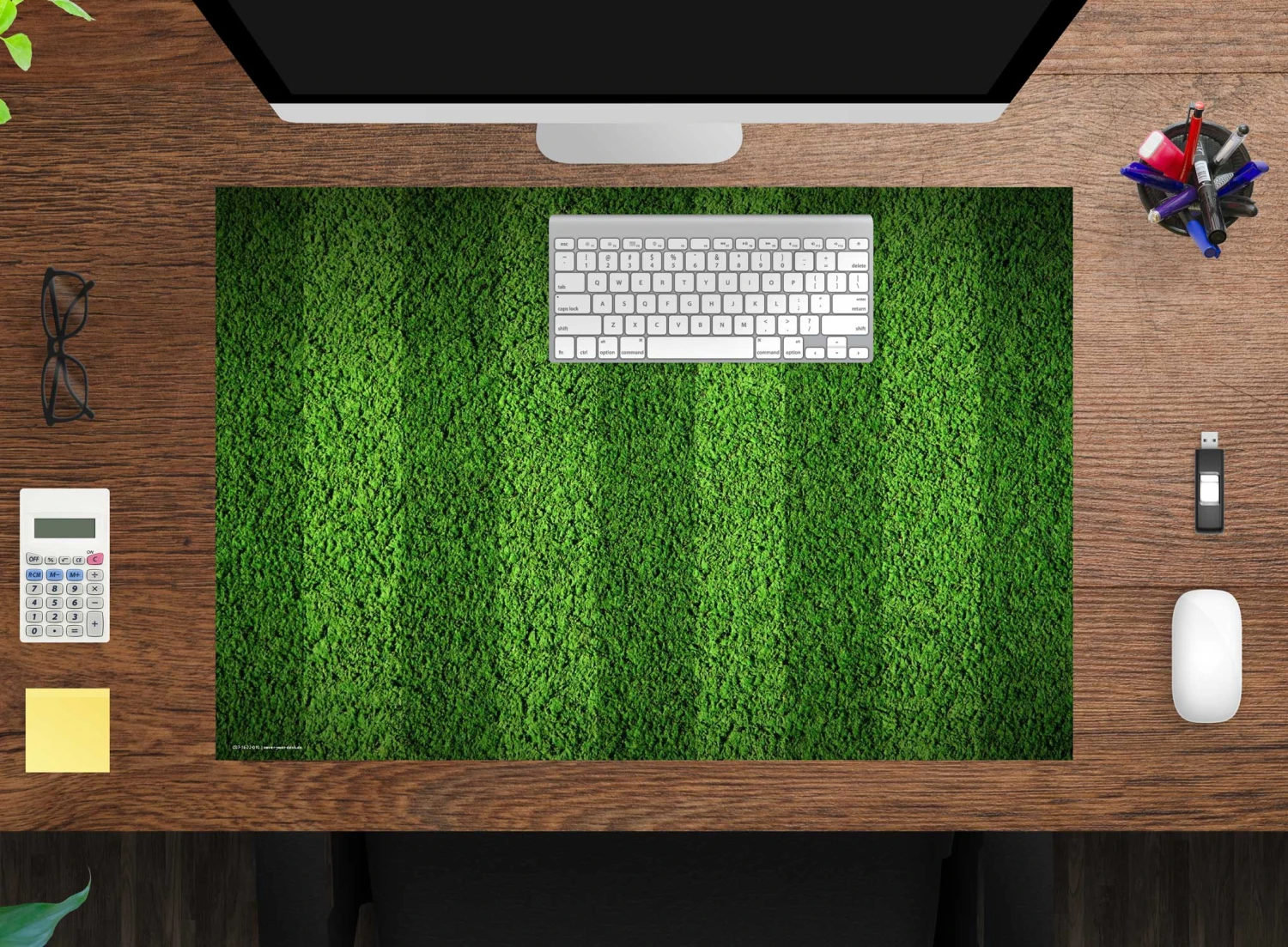 Schreibtischunterlage "Spielfeldrasen Muster" In Grün (L)60 X (B)40 2 Schreibtischunterlage "Spielfeldrasen Muster" In Grün (L)60 X (B)40 – Bild 2