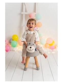 Hocker "Billy" In Grau - (B)40 X (H)45 X (T)20 Cm