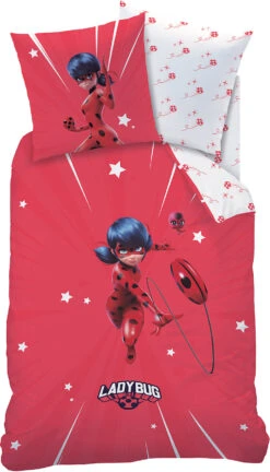 Wende-Kinderbettwäsche Miraculous Ladybug Sprint, Renforcé, 135 X 200...
