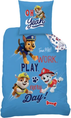Wende-Kinderbettwäsche PAW Patrol, Renforcé, 135 X 200 + 80 X 80 Cm