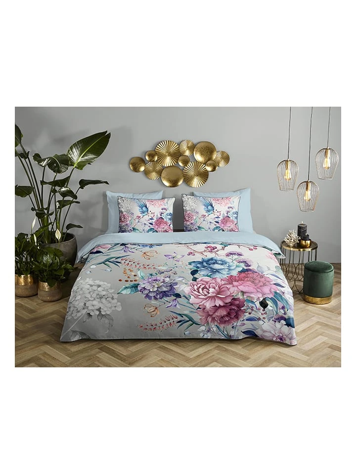 Satin-Bettwäsche-Set "Mondet" In Grau/ Bunt 3 Satin-Bettwäsche-Set "Mondet" In Grau/ Bunt – Bild 3