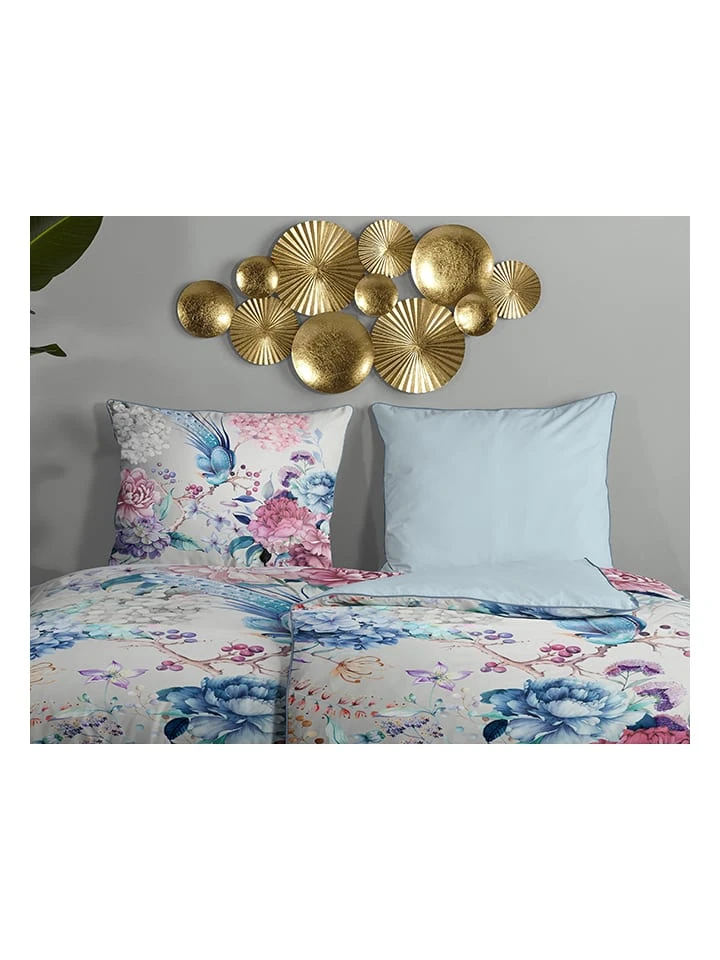 Satin-Bettwäsche-Set "Mondet" In Grau/ Bunt 4 Satin-Bettwäsche-Set "Mondet" In Grau/ Bunt – Bild 4