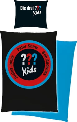 Wende-Bettwäsche DIE DREI ??? Kids "Logo", Renforcé, 135 X 200 Cm