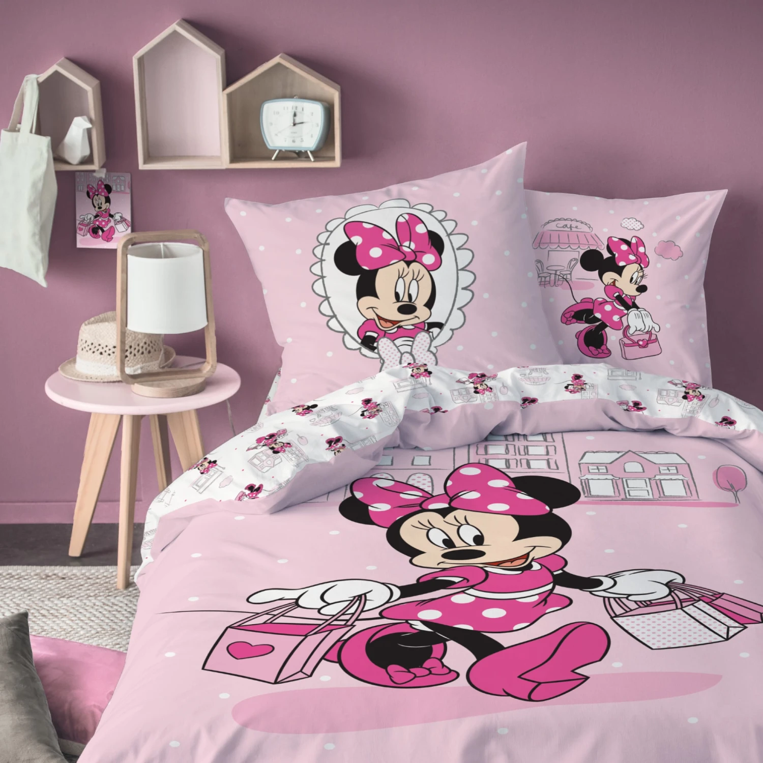 Mädchen Bettwäsche-Set Flanell "Disney's Minnie Mouse - Shopping" In Rosa 3 Mädchen Bettwäsche-Set Flanell "Disney's Minnie Mouse - Shopping" In Rosa – Bild 3