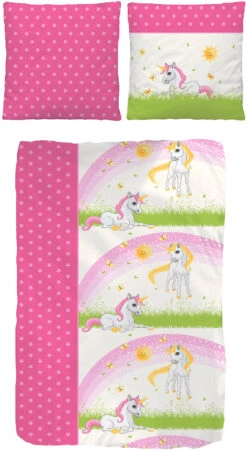 Kinderbettwäsche Einhorn, Renforcé, 135 X 200 Cm