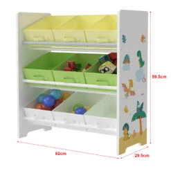 Kinderregal Boiro In Gelb Grün (H)59.5cm (B)62cm (T)29.5cm -Kindermöbel en casa kinderregal boiro in gelb grun h 59 5cm b 62cm t 29 5cm 2