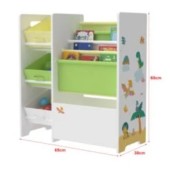 Kinderregal Vimianzo In Gelb Grün (H)60cm (B)65cm (T)30cm -Kindermöbel en casa kinderregal vimianzo in gelb grun h 60cm b 65cm t 30cm 2