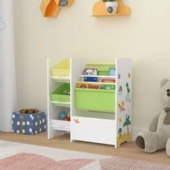 Kinderregal Vimianzo In Gelb Grün (H)60cm (B)65cm (T)30cm