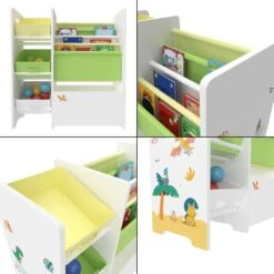 Kinderregal Vimianzo In Gelb Grün (H)60cm (B)65cm (T)30cm -Kindermöbel en casa kinderregal vimianzo in gelb grun h 60cm b 65cm t 30cm 5