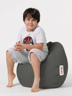 Kinder-Sitzsack In Grau - (B)60 X (H)25 X (T)60 Cm -Kindermöbel evila kinder sitzsack in grau b 60 x h 25 x t 60 cm 4
