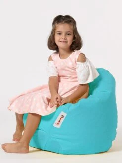 Kinder-Sitzsack In Türkis - (B)60 X (H)25 X (T)60 Cm -Kindermöbel evila kinder sitzsack in turkis b 60 x h 25 x t 60 cm 2