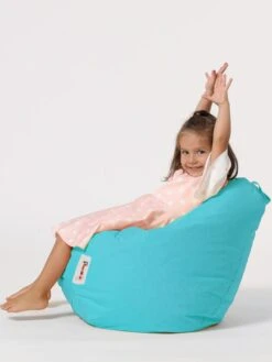 Kinder-Sitzsack In Türkis - (B)60 X (H)25 X (T)60 Cm