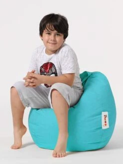 Kinder-Sitzsack In Türkis - (B)60 X (H)25 X (T)60 Cm -Kindermöbel evila kinder sitzsack in turkis b 60 x h 25 x t 60 cm 4