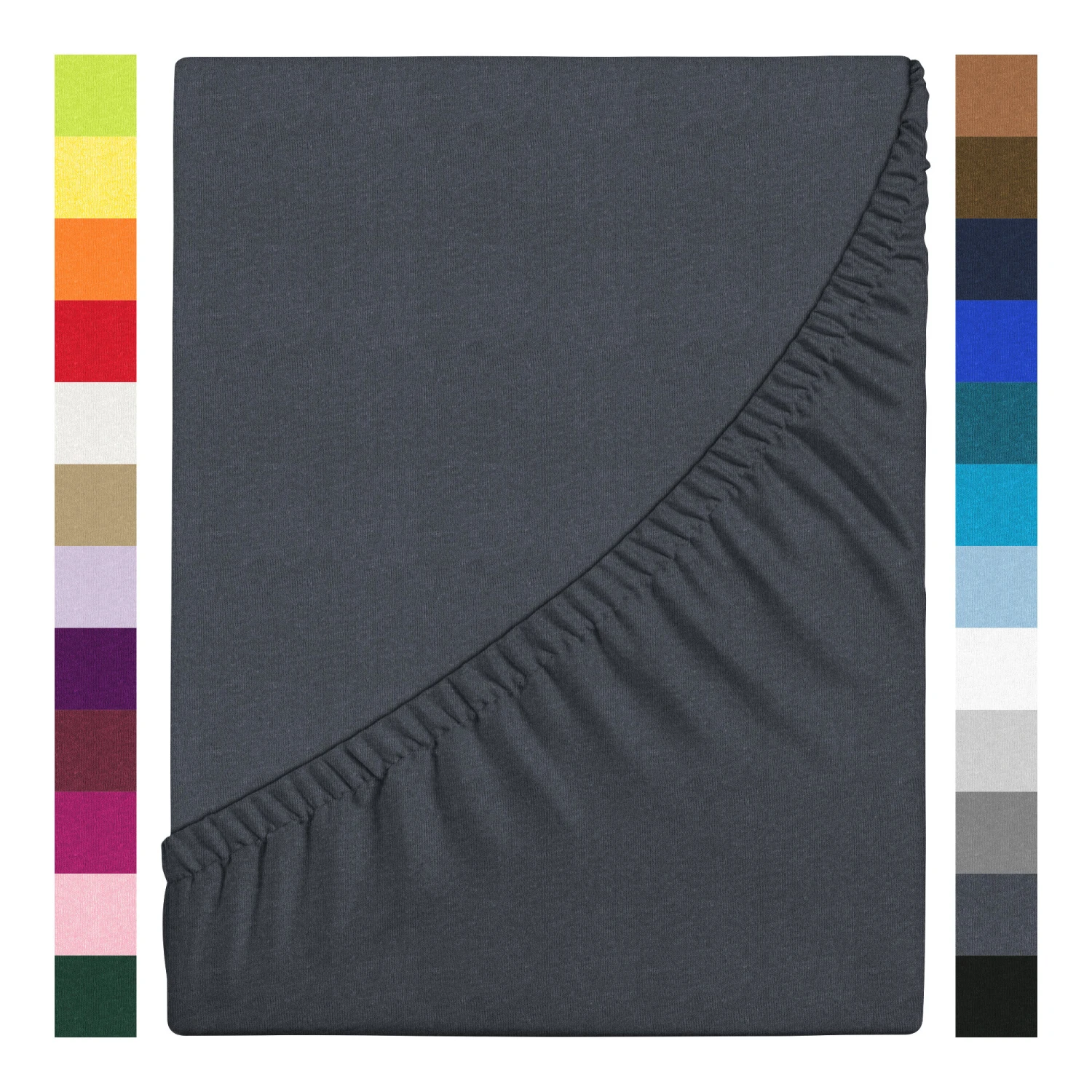 Jersey Premium Spannbettlaken JANNEBY In Anthrazit 2 Jersey Premium Spannbettlaken JANNEBY In Anthrazit – Bild 2