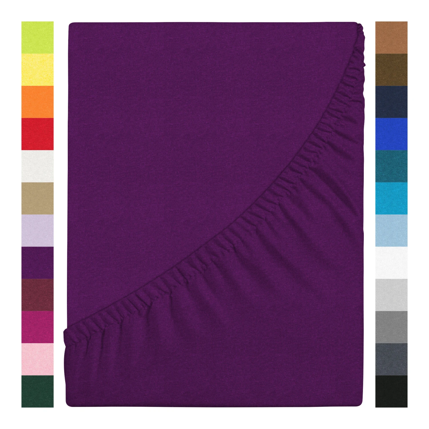 Jersey Premium Spannbettlaken JANNEBY In Farbe Lila 2 Jersey Premium Spannbettlaken JANNEBY In Farbe Lila – Bild 2