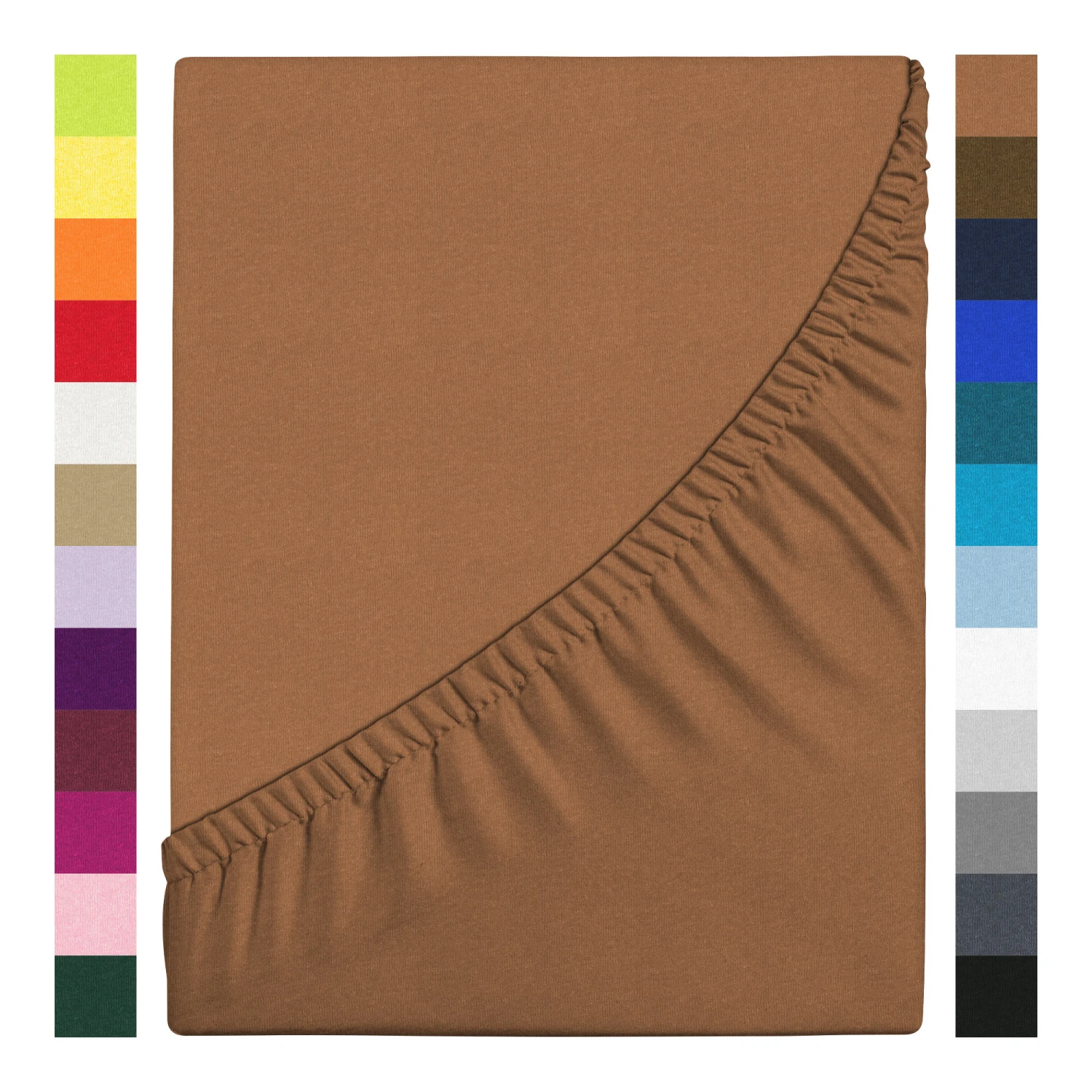 Jersey Premium Spannbettlaken JANNEBY In Farbe Nougat 2 Jersey Premium Spannbettlaken JANNEBY In Farbe Nougat – Bild 2