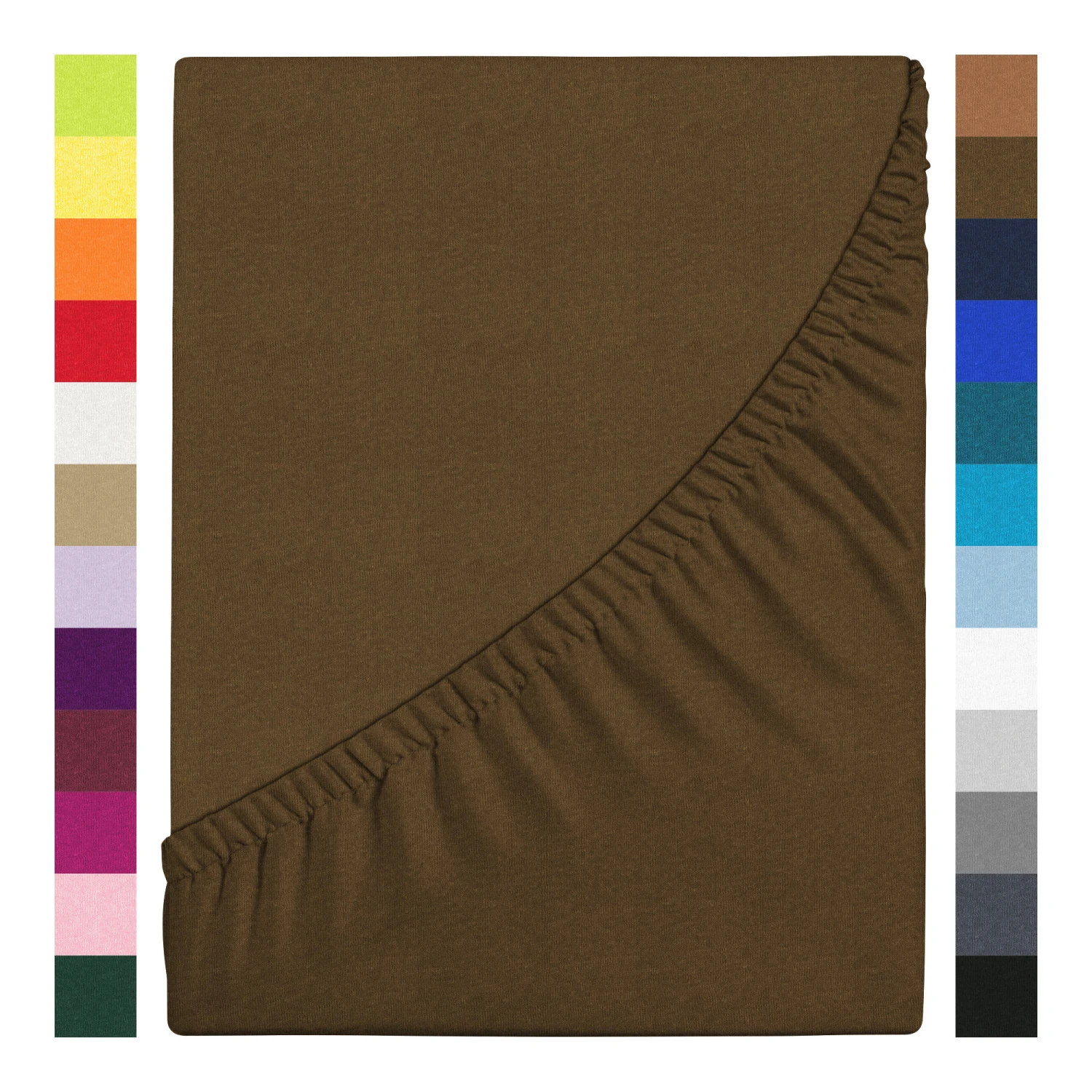 Jersey Premium Spannbettlaken JANNEBY In Farbe Schokobraun 2 Jersey Premium Spannbettlaken JANNEBY In Farbe Schokobraun – Bild 2
