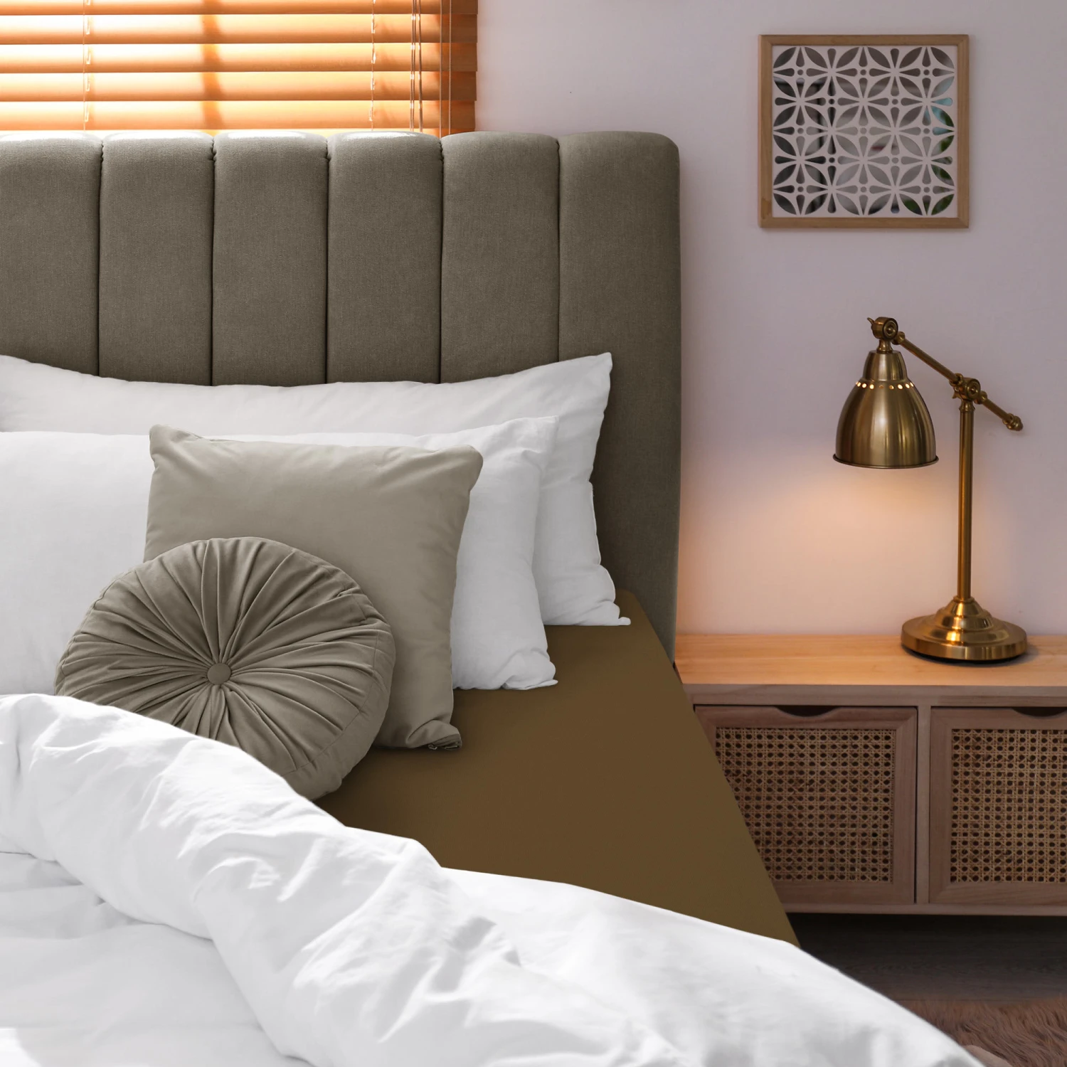 Jersey Premium Spannbettlaken JANNEBY In Farbe Schokobraun 4 Jersey Premium Spannbettlaken JANNEBY In Farbe Schokobraun – Bild 4