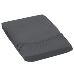 Jersey Spannbettlaken "MONA" In Farbe Dunkelgrau