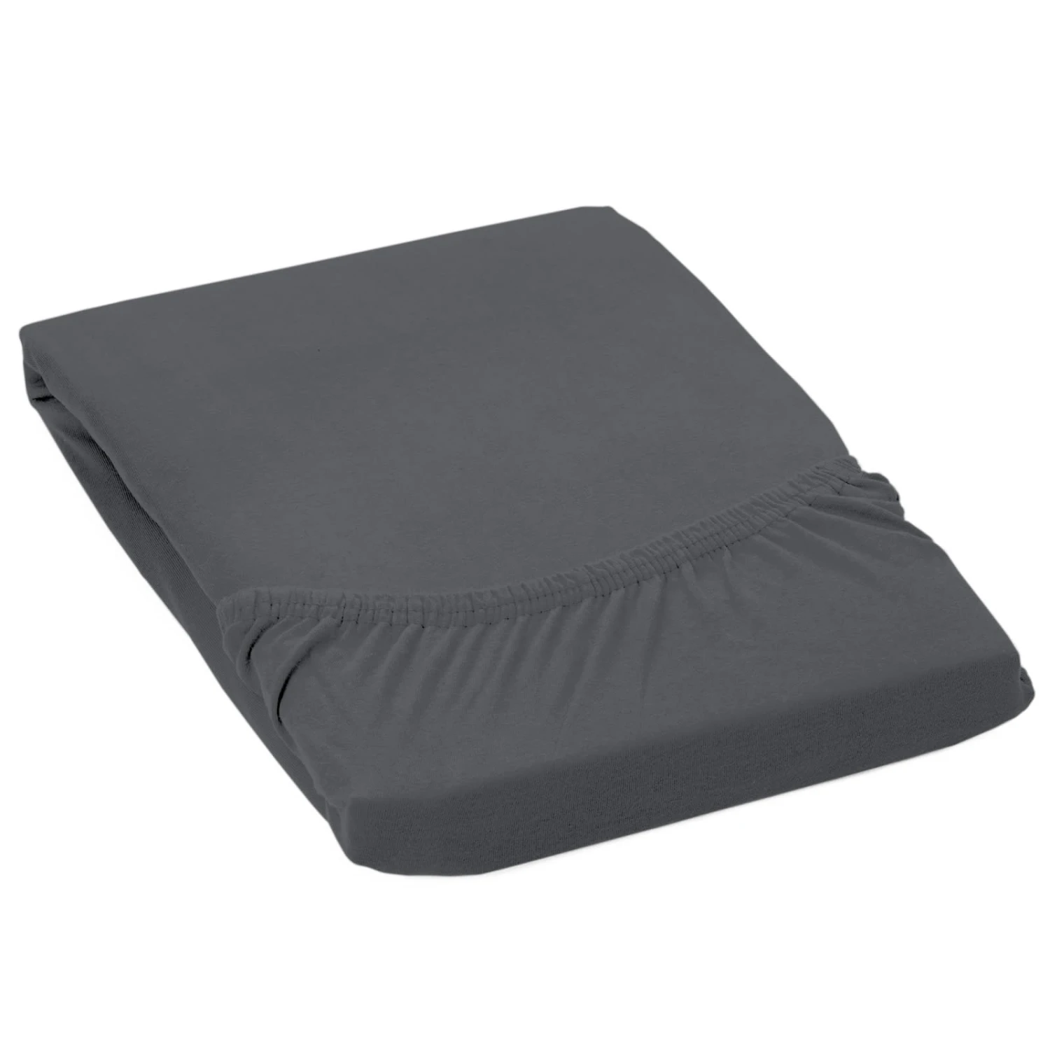 Jersey Spannbettlaken "MONA" In Farbe Dunkelgrau 1 Jersey Spannbettlaken "MONA" In Farbe Dunkelgrau