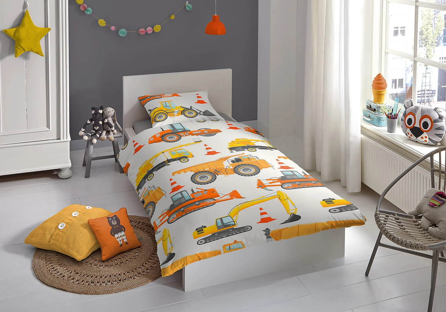 Bettwäsche Working, Baumwolle, 135 X 200 + 80 X 80 Cm 2 Bettwäsche Working, Baumwolle, 135 X 200 + 80 X 80 Cm – Bild 2