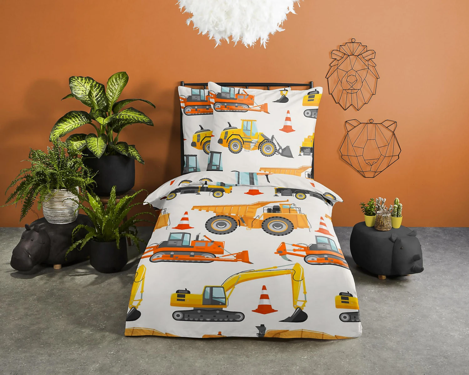 Bettwäsche Working, Baumwolle, 135 X 200 + 80 X 80 Cm 3 Bettwäsche Working, Baumwolle, 135 X 200 + 80 X 80 Cm – Bild 3