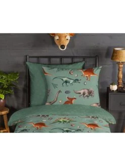 Flanell-Bettwäsche-Set "Dinono" In Grün -Kindermöbel good morning flanell bettwasche set dinono in grun 3