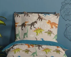 Kinder-Wendebettwäsche Dino, Renforcé, 135 X 200 Cm, Mit Reißverschluss 5 Kinder-Wendebettwäsche Dino, Renforcé, 135 X 200 Cm, Mit Reißverschluss -Kindermöbel good morning kinder wendebettwasche dino renforce 135 x 200 cm mit reissverschluss 2