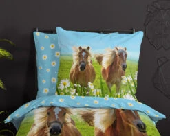 Kinder-Wendebettwäsche Horses, Baumwolle, Blau/grün, 135 X 200 + 80 X 80 Cm 7 Kinder-Wendebettwäsche Horses, Baumwolle, Blau/grün, 135 X 200 + 80 X 80 Cm -Kindermöbel good morning kinder wendebettwasche horses baumwolle blau grun 135 x 200 80 x 80 cm 3