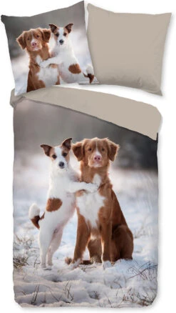 Kinder- Wendebettwäsche Hugs, Renforce Baumwolle, 135 X 200 Cm, Mit Reißver...